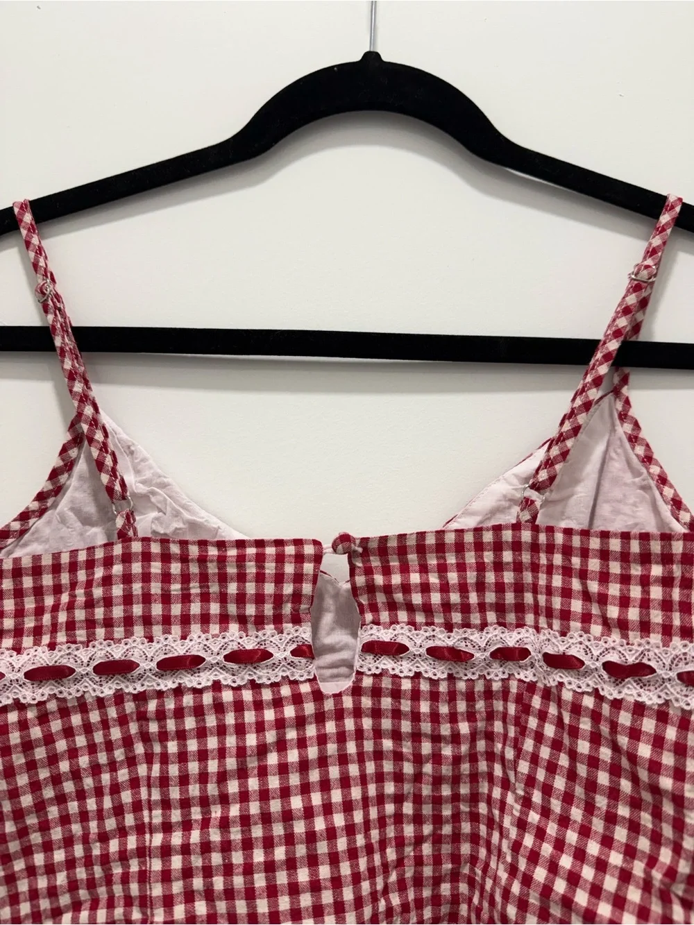Princess Polly: Daydreaming Gingham Set Red / White - Size US 4